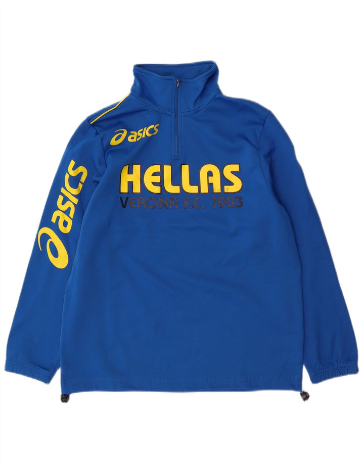 Asics Garçon HELLAS VERONA Graphic Pull Survêtement Haut 11-12 ans Bleu