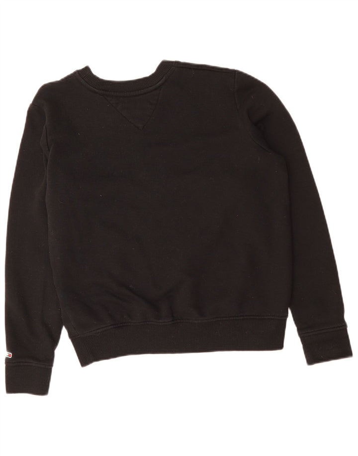 TOMMY HILFIGER Sweat-shirt surdimensionné pour femme UK 10 Small Noir