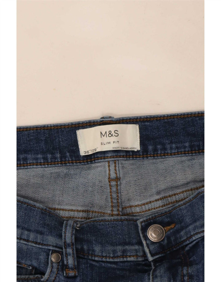 Marks & Spencer Jean Slim Homme W36 L29 Bleu Coton