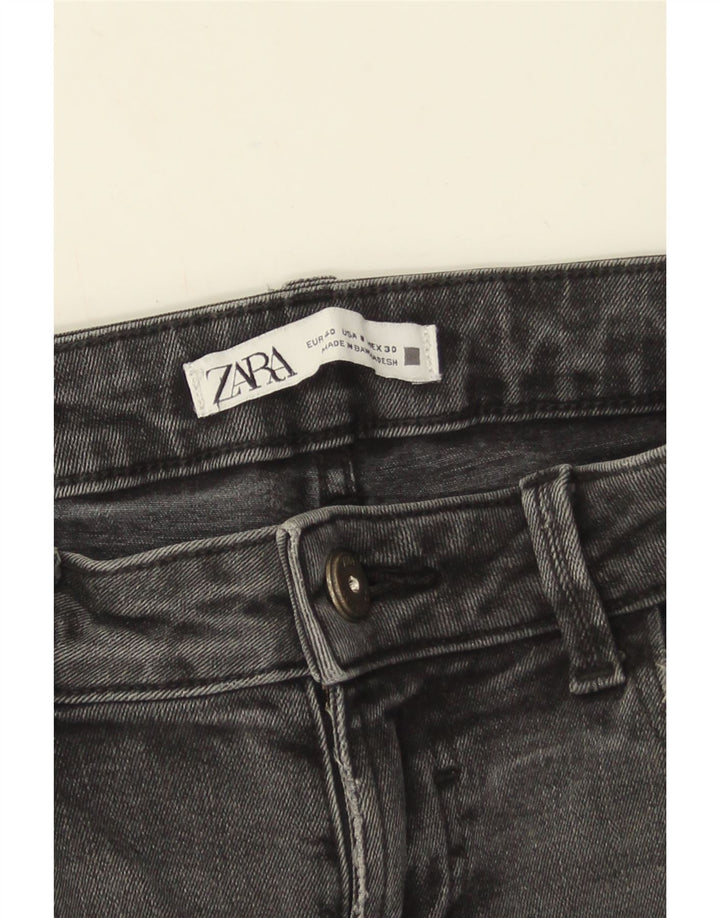 Zara Jean skinny effet vieilli pour femme EU 40 Medium W30 L27 Gris