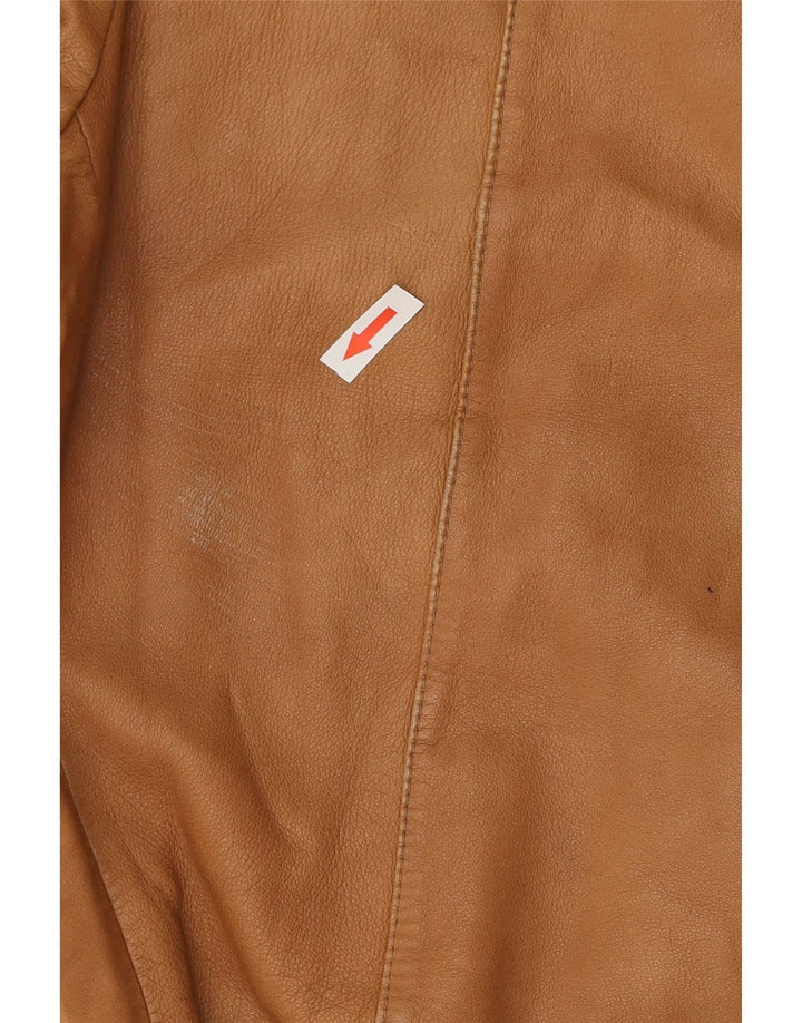 veste en cuir homme vintage IT 54 2XL Marron