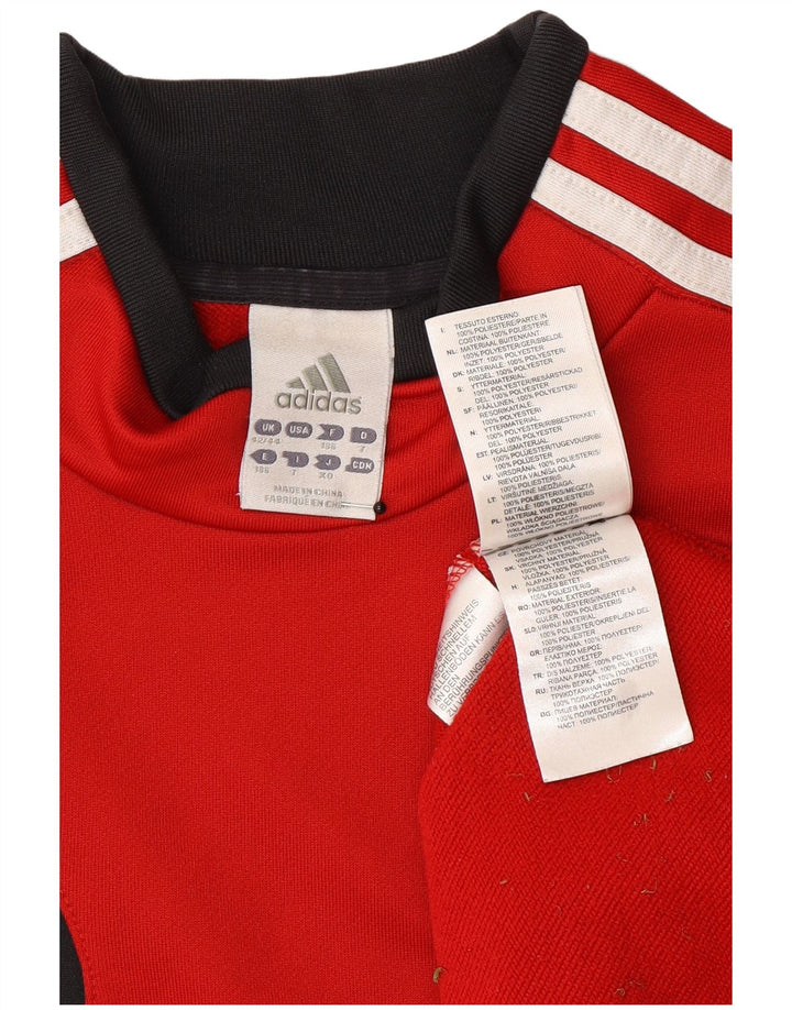 Adidas Sweat-shirt pour homme UK 42/44 Grand Rouge Colorblock Polyester