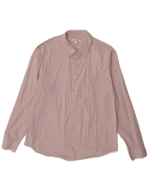 Calvin Klein Chemise slim fit XL en coton à fines rayures pour homme