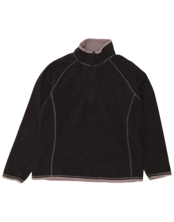 Mountain Warehouse Pull polaire à col zippé pour femme UK 14 Large Noir