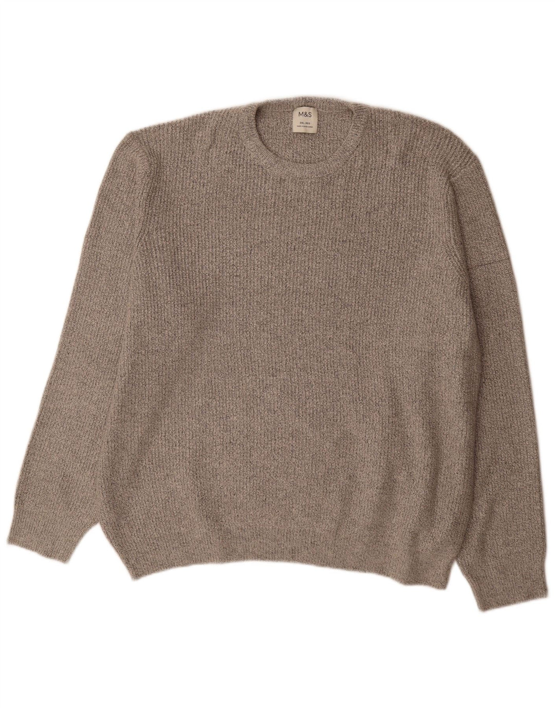 Marks & Spencer Pull ras du cou pour homme 3XL Gris Polyamide