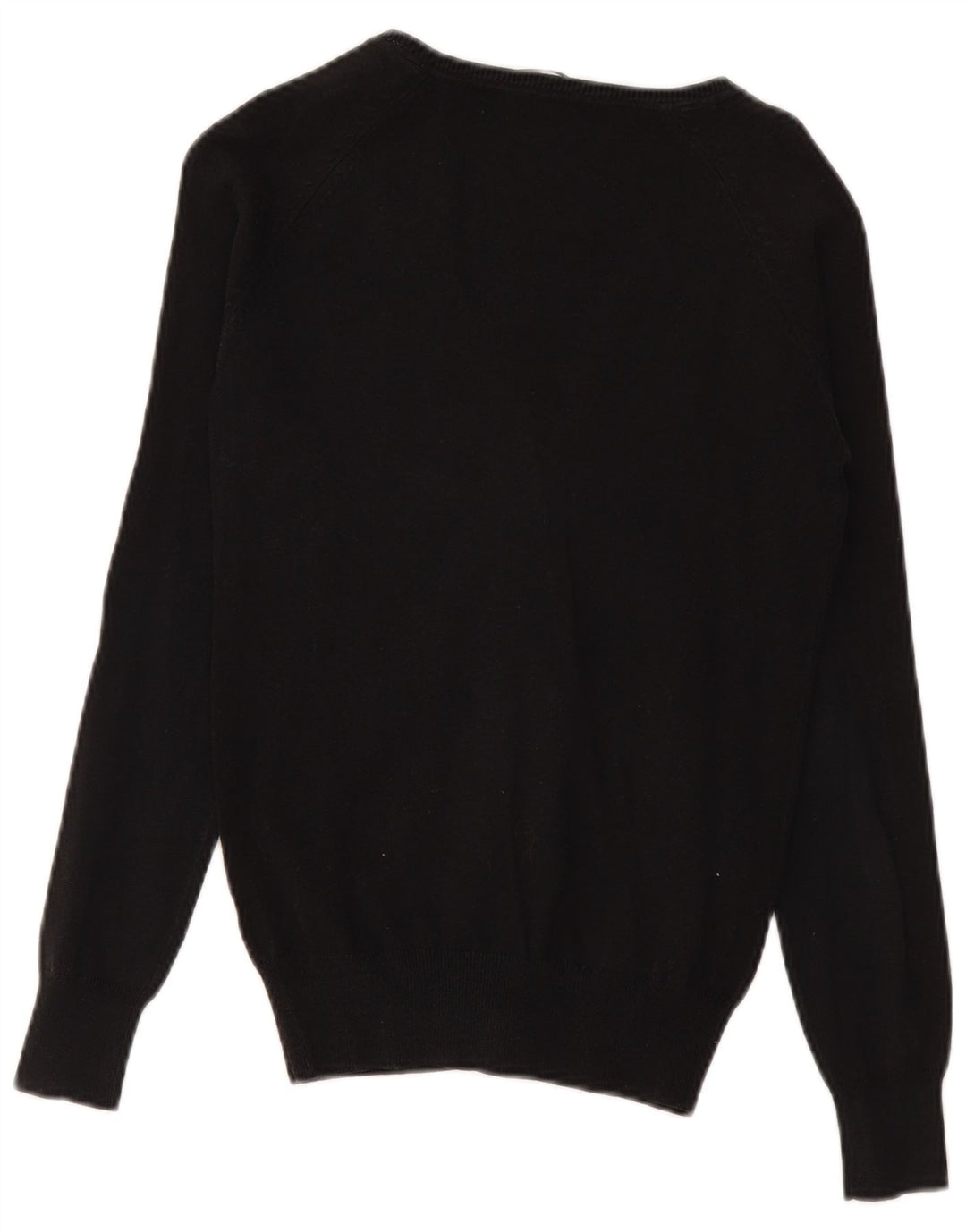 Zara Femme Cardigan Pull UK 12 Moyen Noir Coton