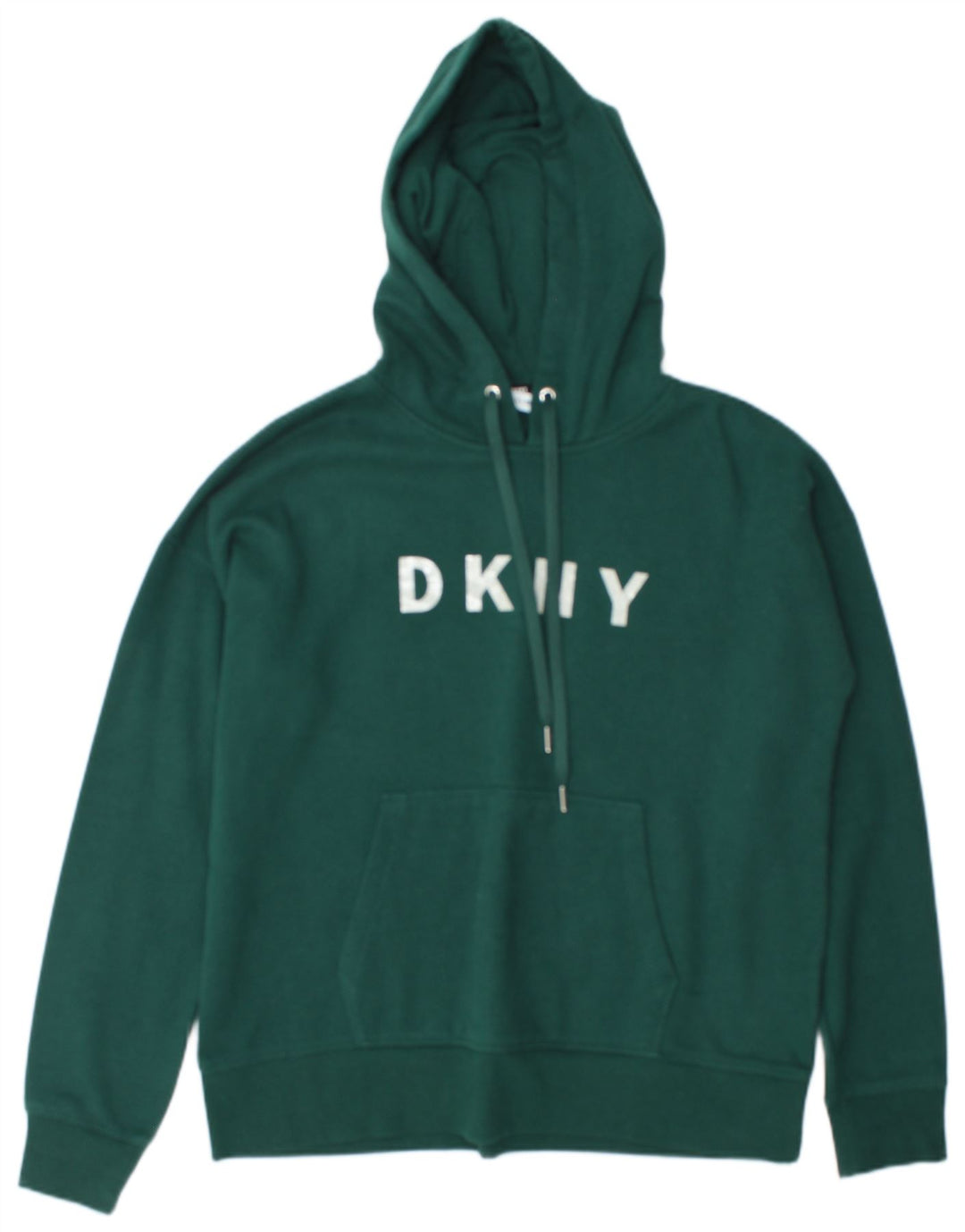 Dkny Pull à Capuche Graphique Homme Vert Moyen Coton