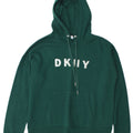 Dkny Pull à Capuche Graphique Homme Vert Moyen Coton