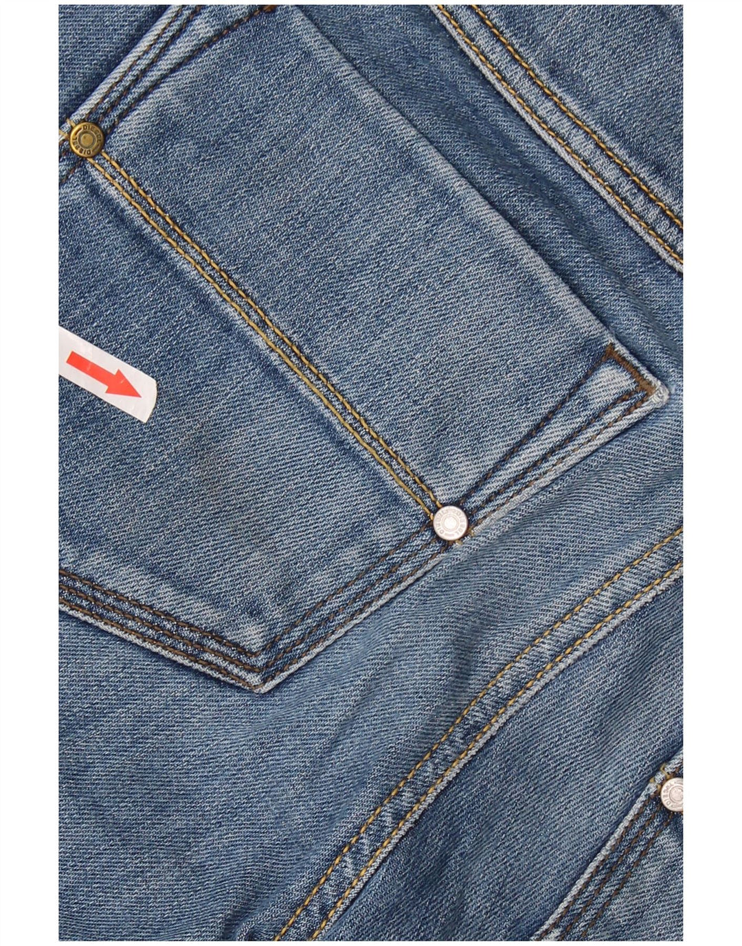 DIESEL Femme Reckfly Jean Droit W29 L32 Bleu Coton