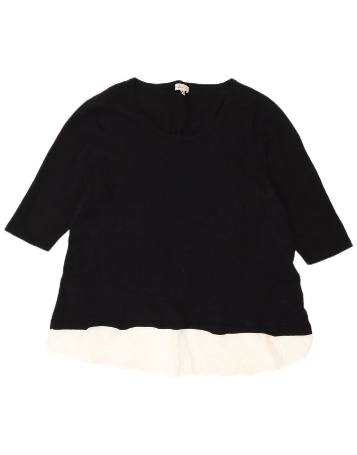 Marks & Spencer Haut chemisier autographe pour femme UK 44 Noir moyen colour block