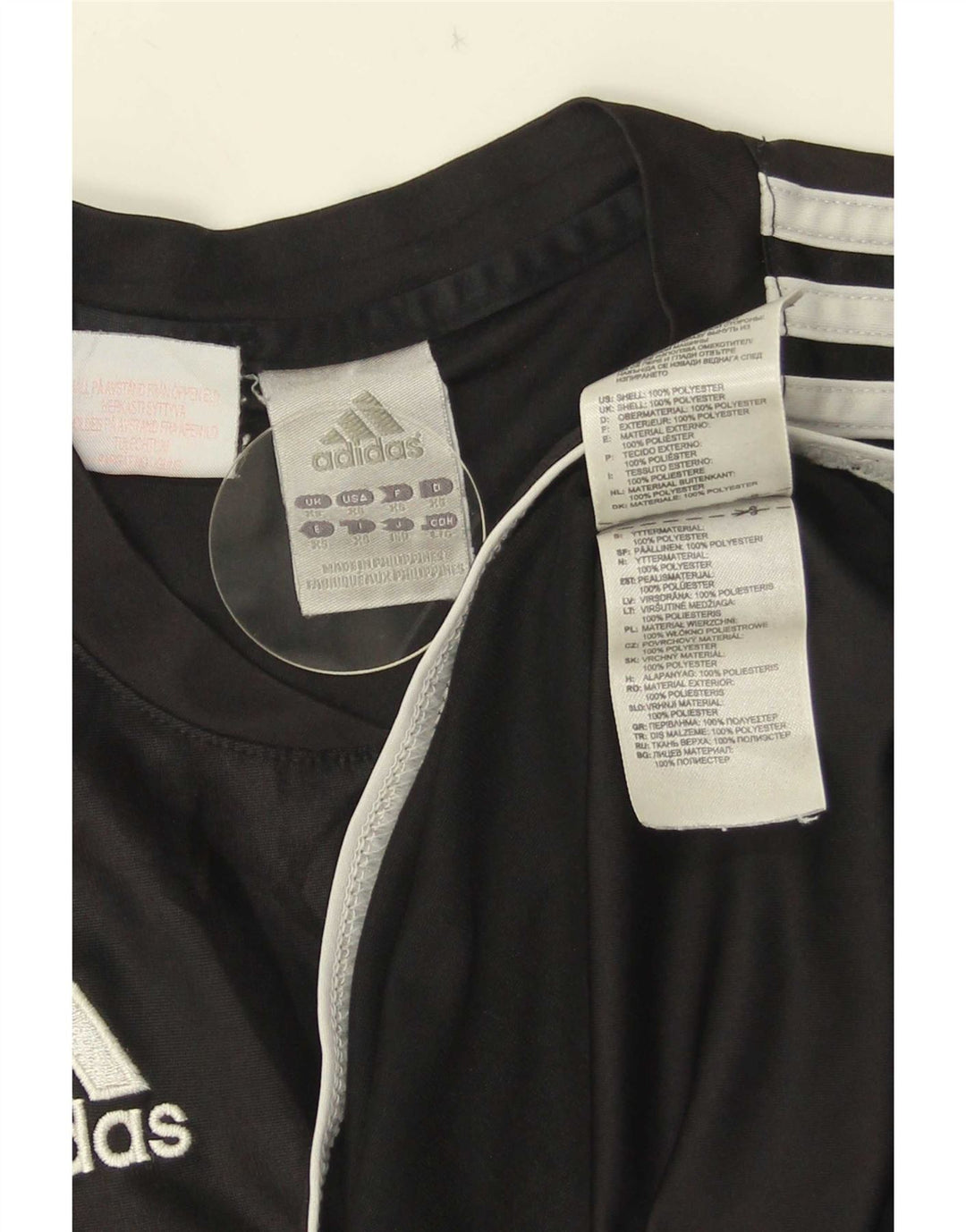 Adidas T-Shirt Homme Top XS Noir Rayé Polyester