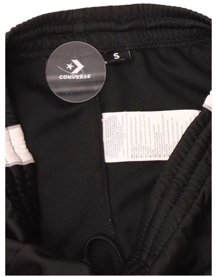 Converse Pantalon de survêtement pour femme UK 8 Small Noir Colourblock Polyester