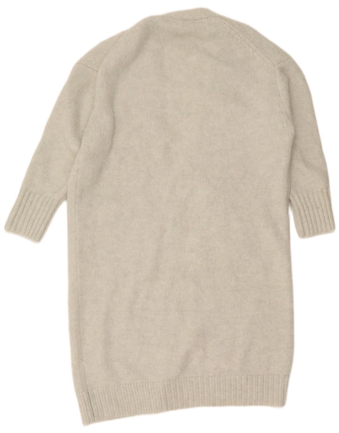 Zara Cardigan ouvert surdimensionné pour femme UK 6 XS Gris Polyester