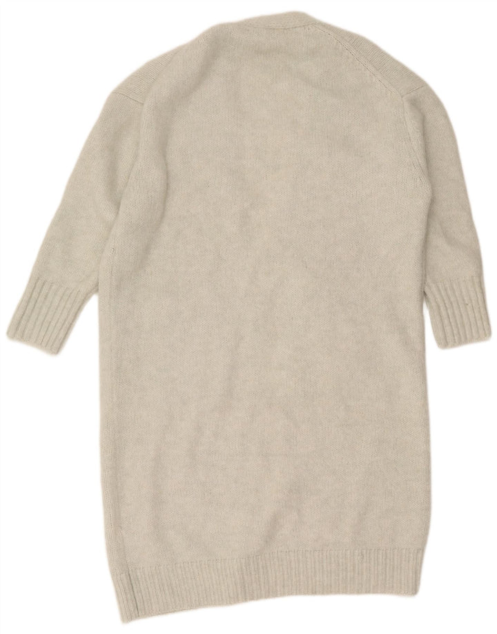 Zara Cardigan ouvert surdimensionné pour femme UK 6 XS Gris Polyester