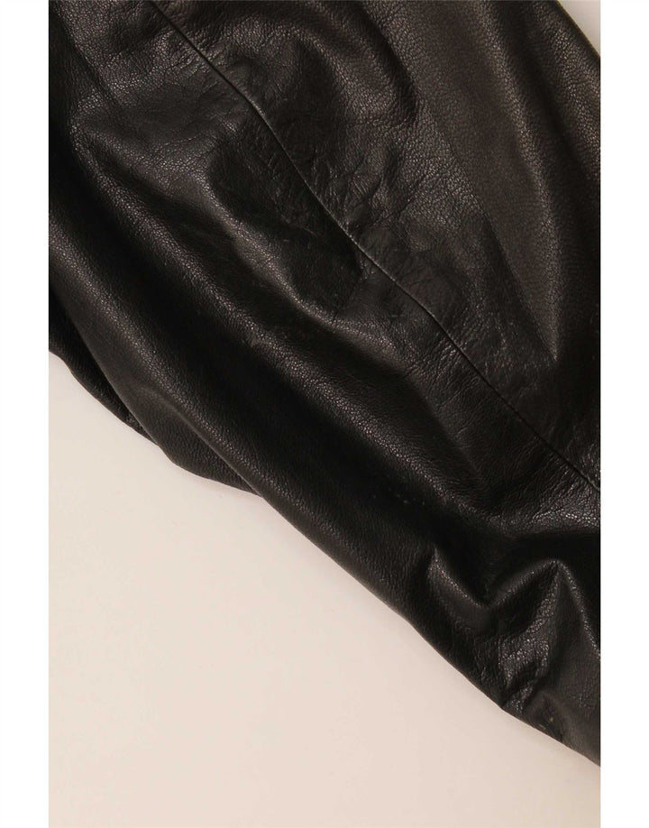 veste en cuir homme vintage UK 40 Grand Noir