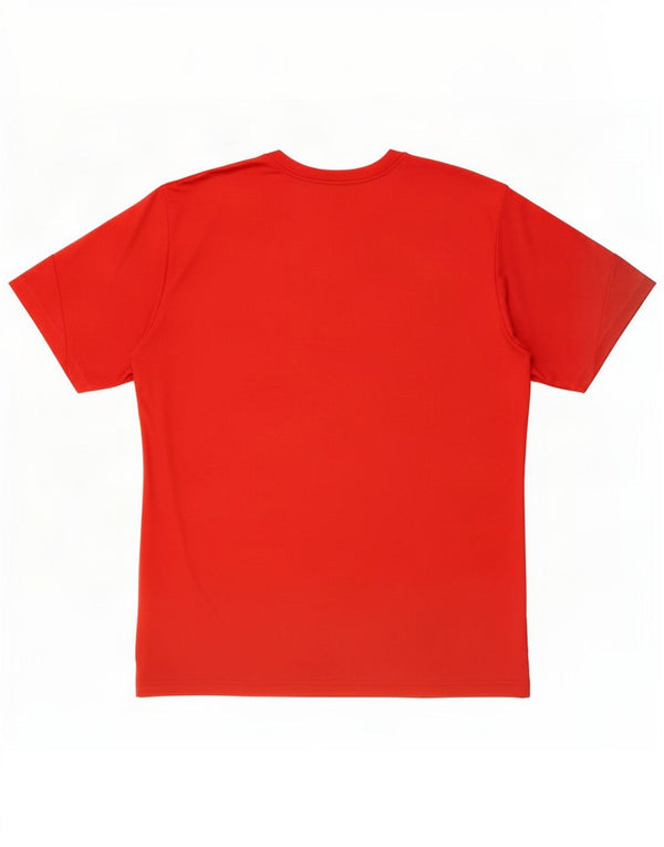 Adidas Mens Climalite T-Shirt Top XL Red Colourblock Polyester