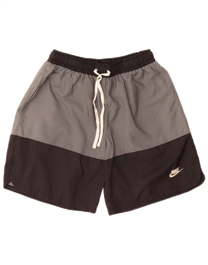 Nike Short de bain pour homme en polyester color block gris moyen
