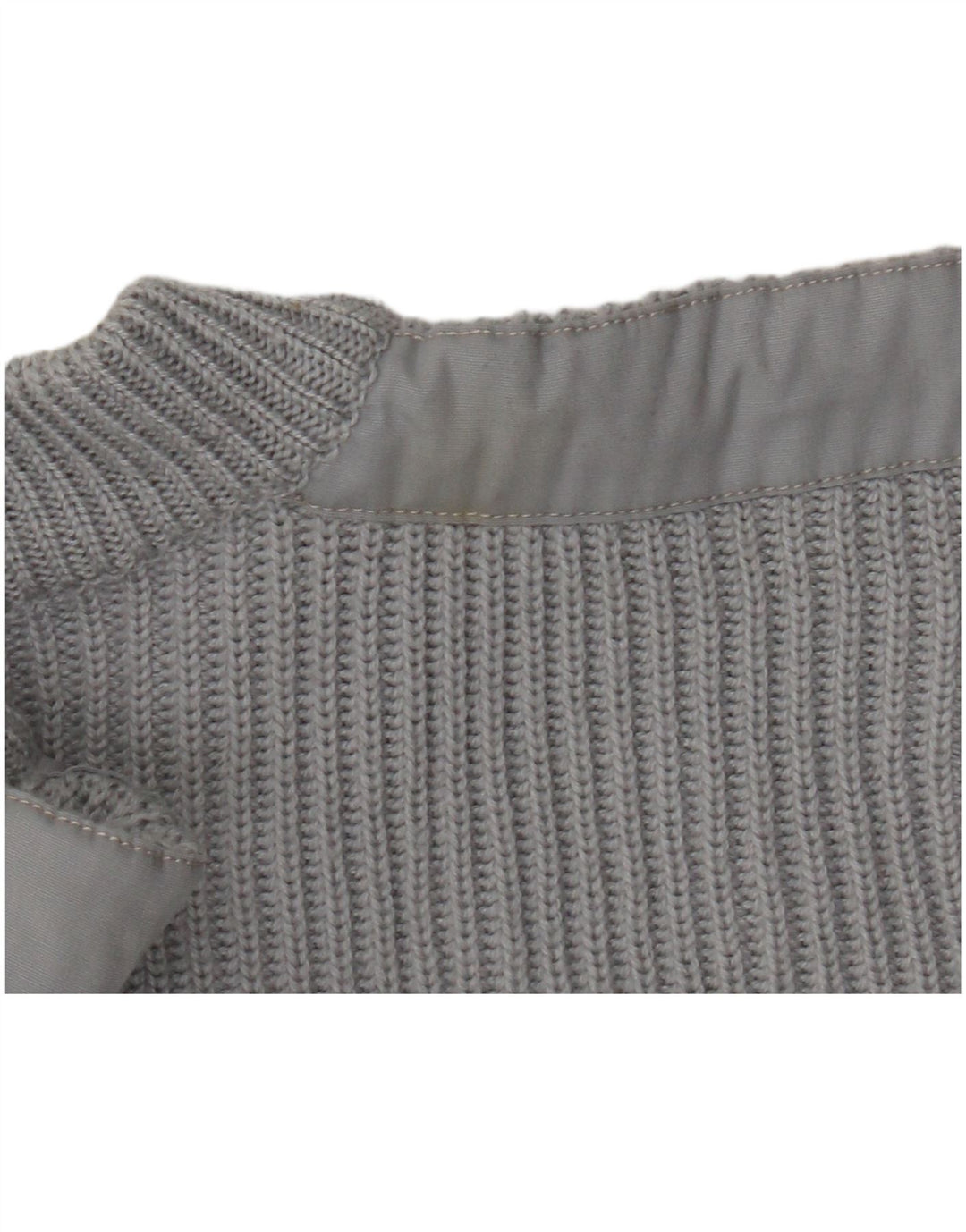 vintage Mens Cardigan Pull Moyen Gris Rétro