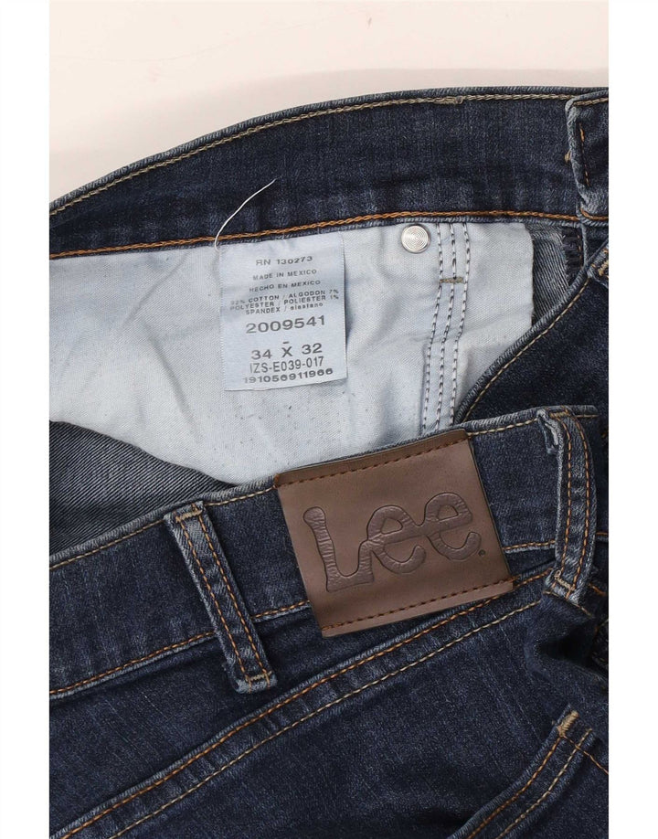 Lee Jean Slim Homme W34 L32 Bleu Coton