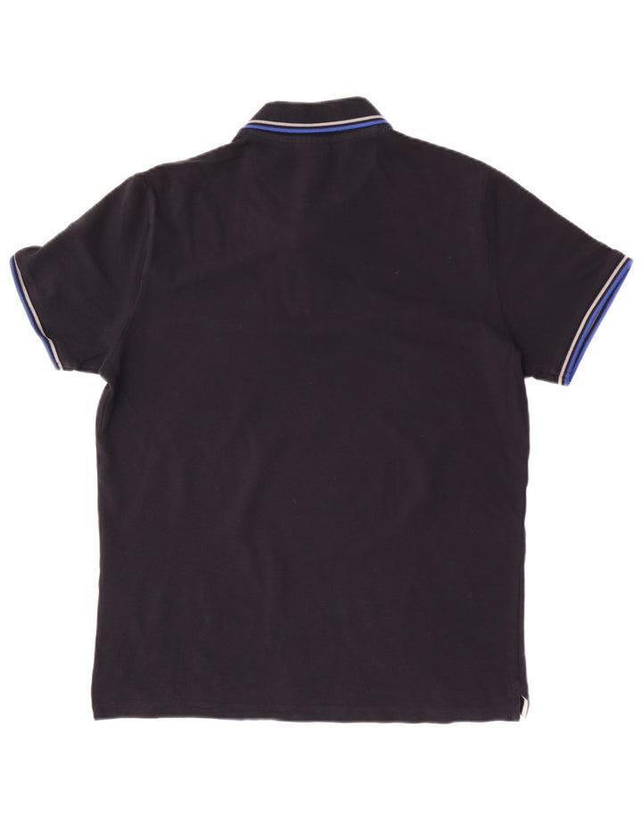 Champion Polo Homme Large Bleu Marine Rayé Coton
