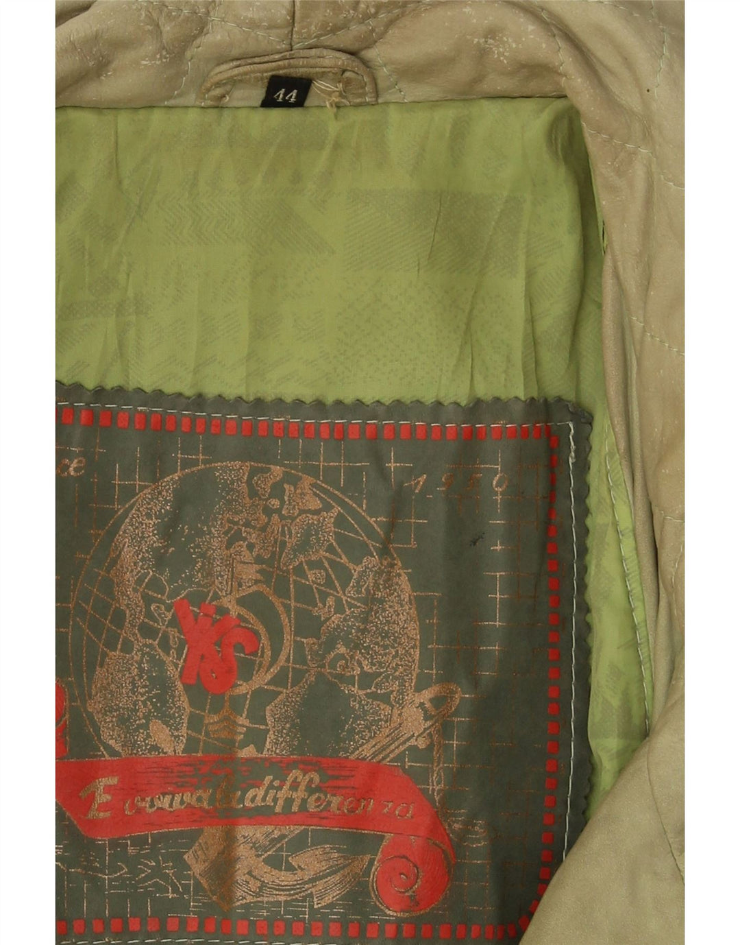 manteau en cuir surdimensionné femme vintage EU 44 XL Cuir vert