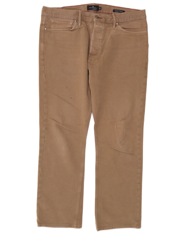 Marks & Spencer Pantalon décontracté Blue Harbor coupe régulière pour homme W36 L31 Beige