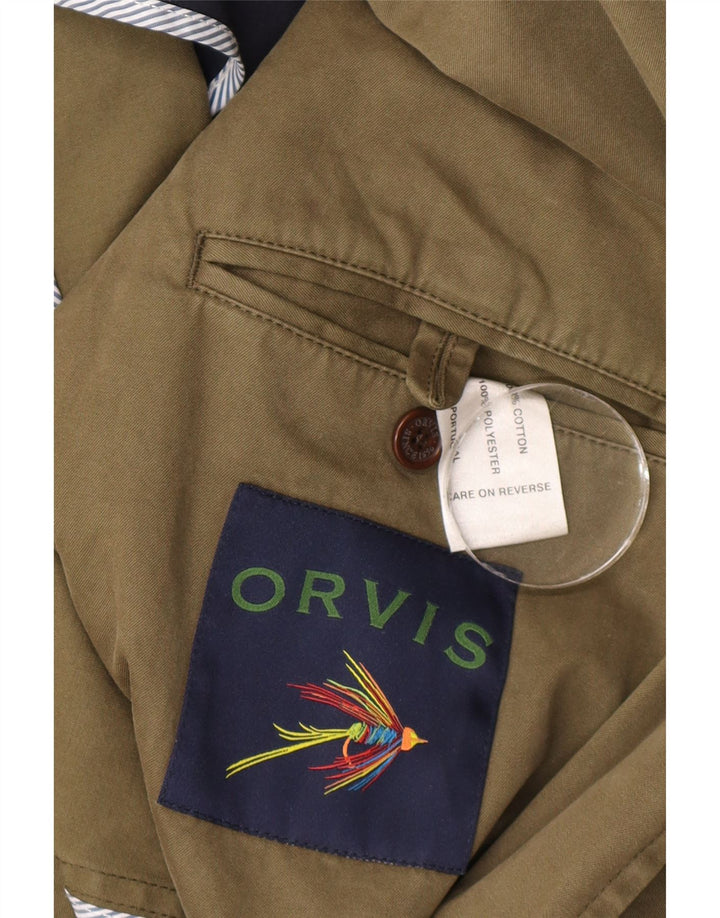 Orvis Veste Blazer 2 Boutons Homme UK 40 Grand Kaki Coton
