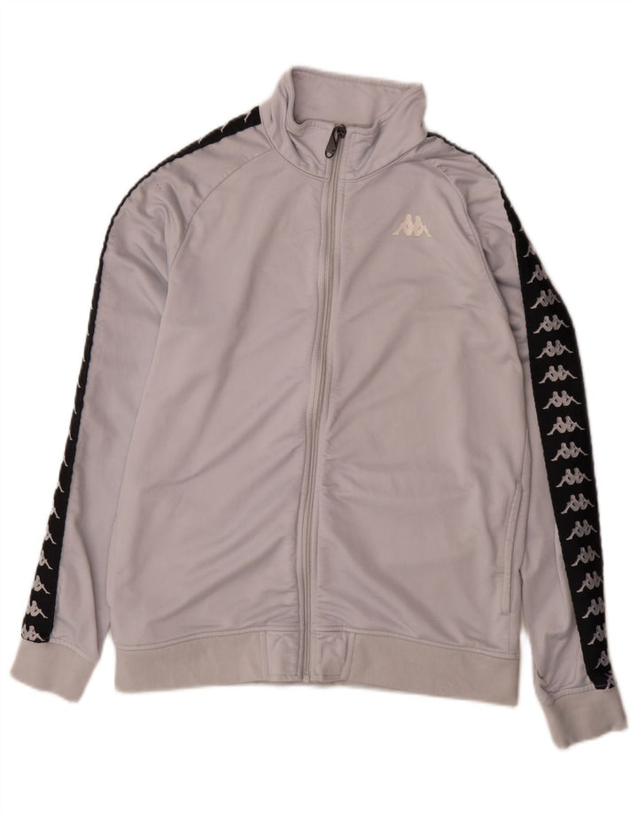 Kappa Veste de survêtement graphique pour femme UK 16 Large Gris Colorblock