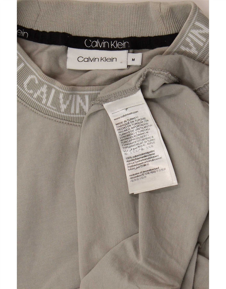 Calvin Klein T-Shirt Graphique Homme Gris Moyen Coton