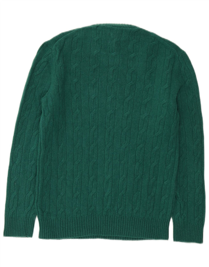 Gant Pull à col rond coupe classique pour homme en laine verte