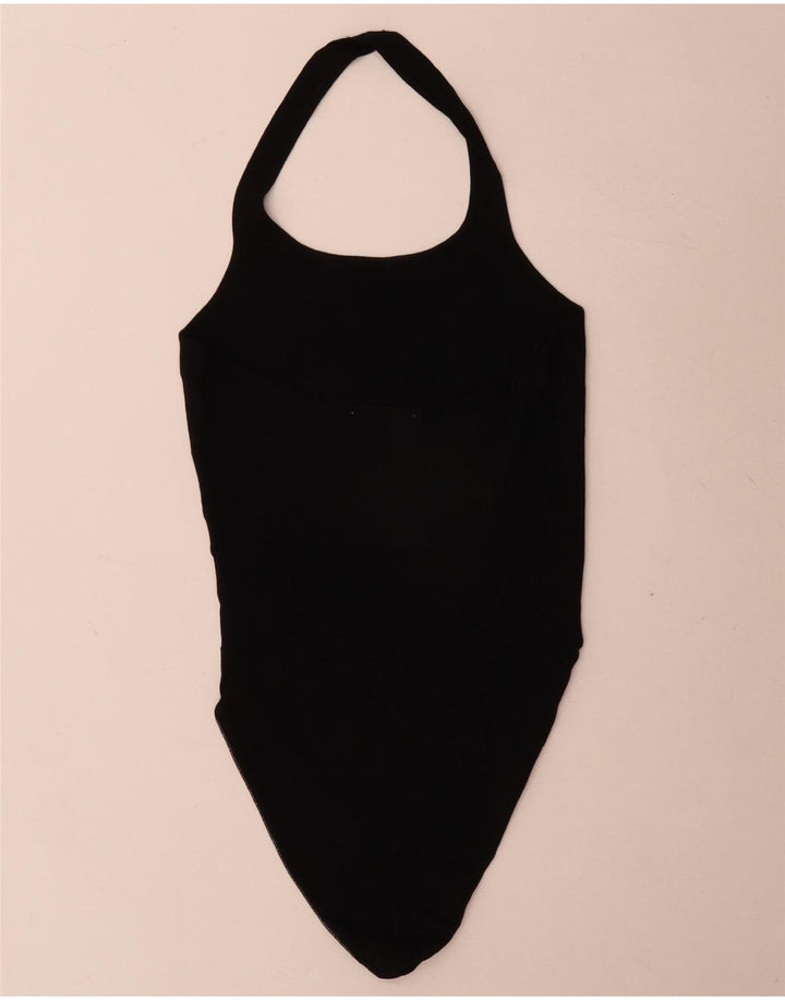 Zara Body Halter Femme UK 12 Medium Noir Viscose