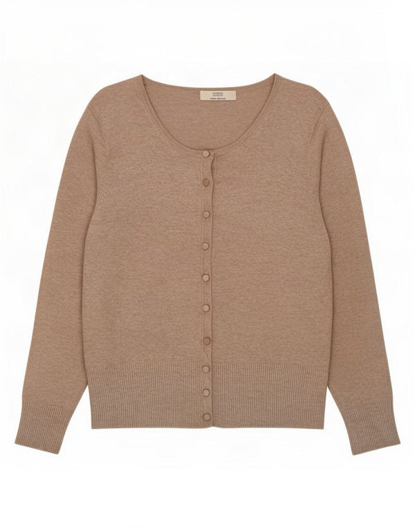 Marks & Spencer Pull Cardigan Femme UK 16 Large Beige Viscose