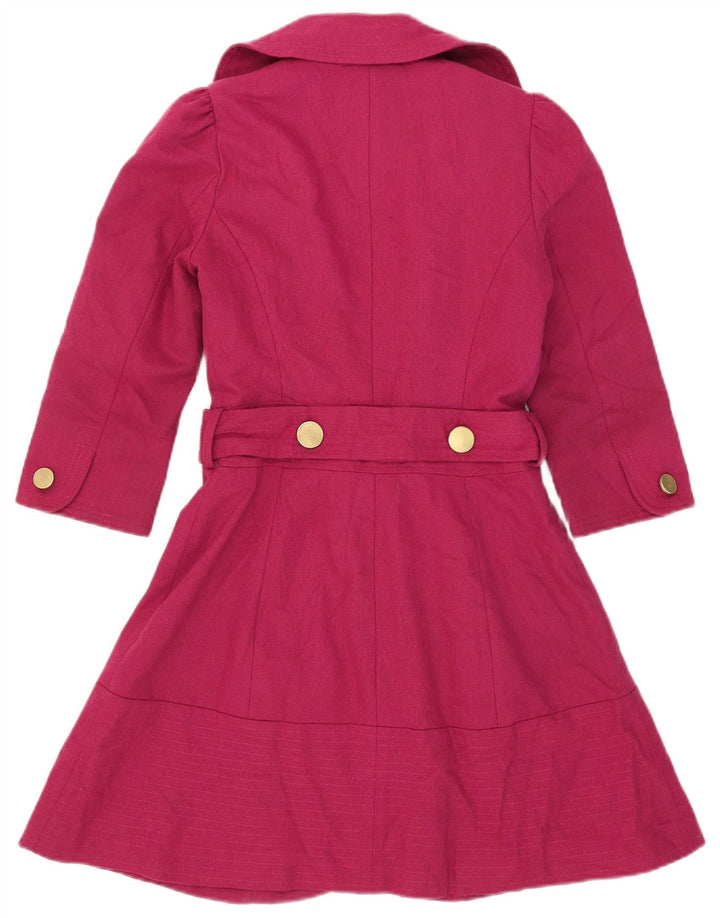 Topshop Manteau Femme UK 8 Petite Laine Rose