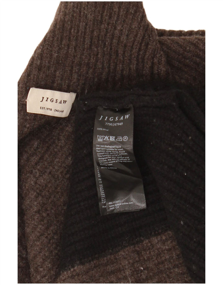 Jigsaw Poncho Jumper Femme Taille Unique Gris Colorblock Laine