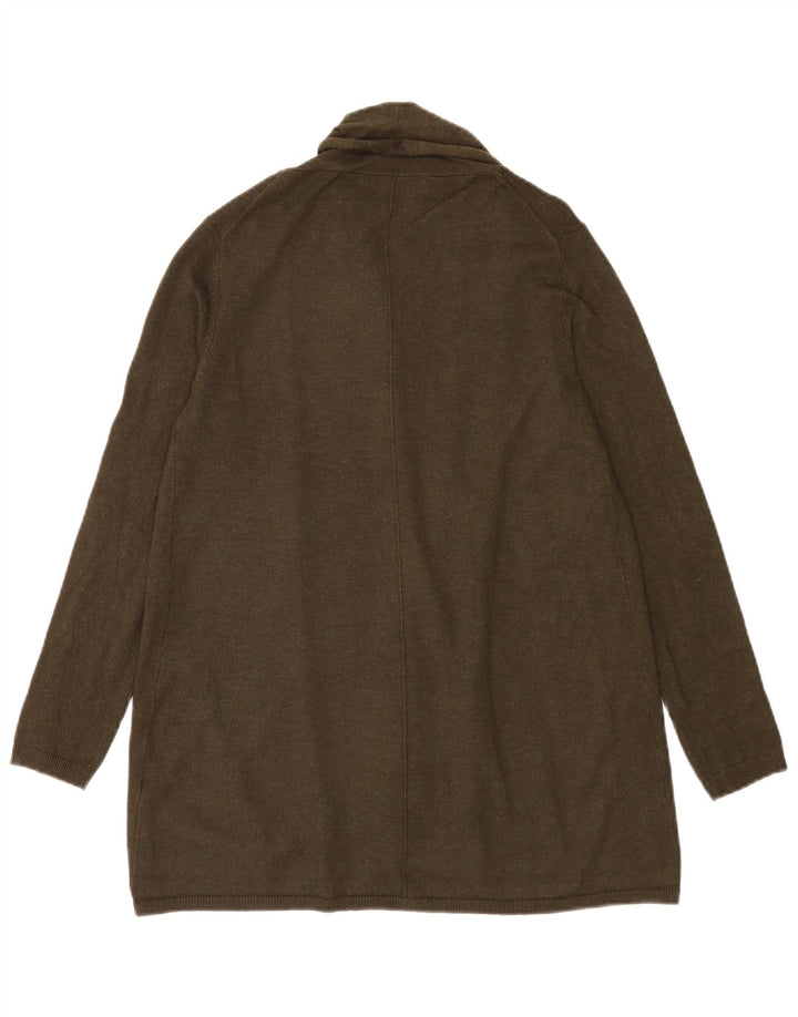 Zara Cardigan ouvert pour femme UK 12 Viscose kaki moyen