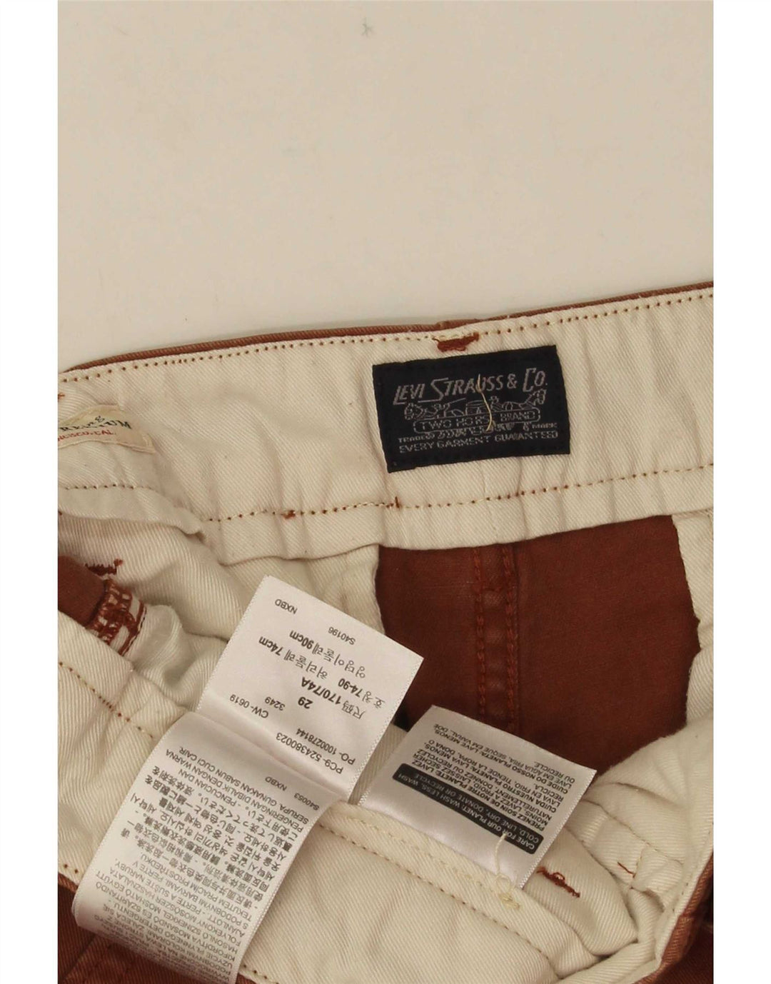 Levi's Short Chino Homme W29 Coton Marron Moyen