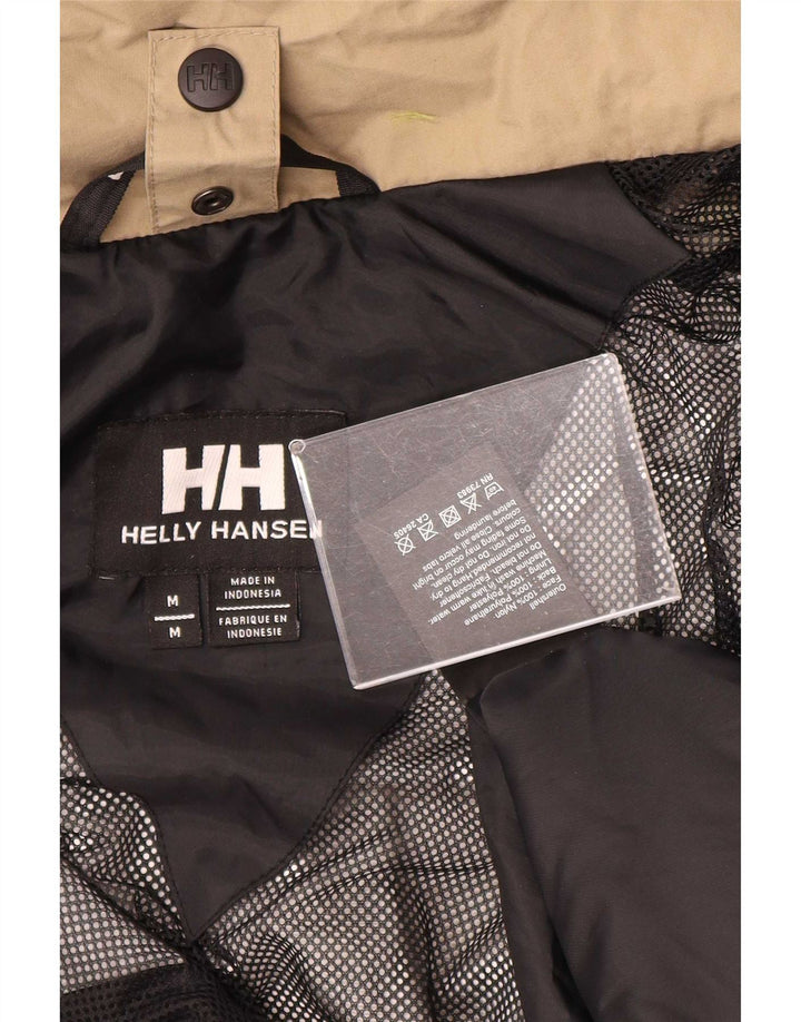 Helly Hansen Veste de pluie à capuche pour femme UK 14 Medium Beige Colourblock Nylon