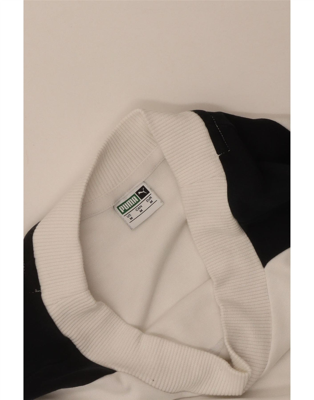 Puma Sweat-shirt Crop Graphic pour femme UK 14 Blanc moyen Colourblock