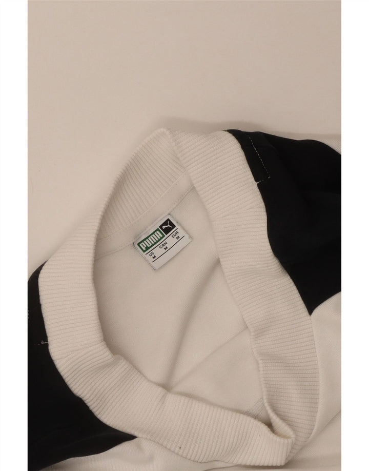Puma Sweat-shirt Crop Graphic pour femme UK 14 Blanc moyen Colourblock