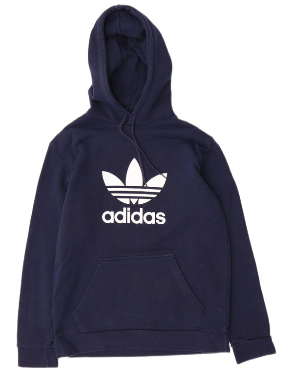 Adidas Pull à capuche graphique pour homme en coton bleu marine moyen