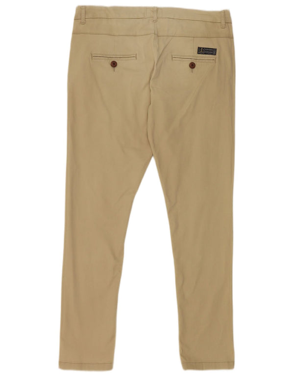 Superdry Pantalon Chino Skinny Taille Basse Homme Large W34 L30 Coton Beige