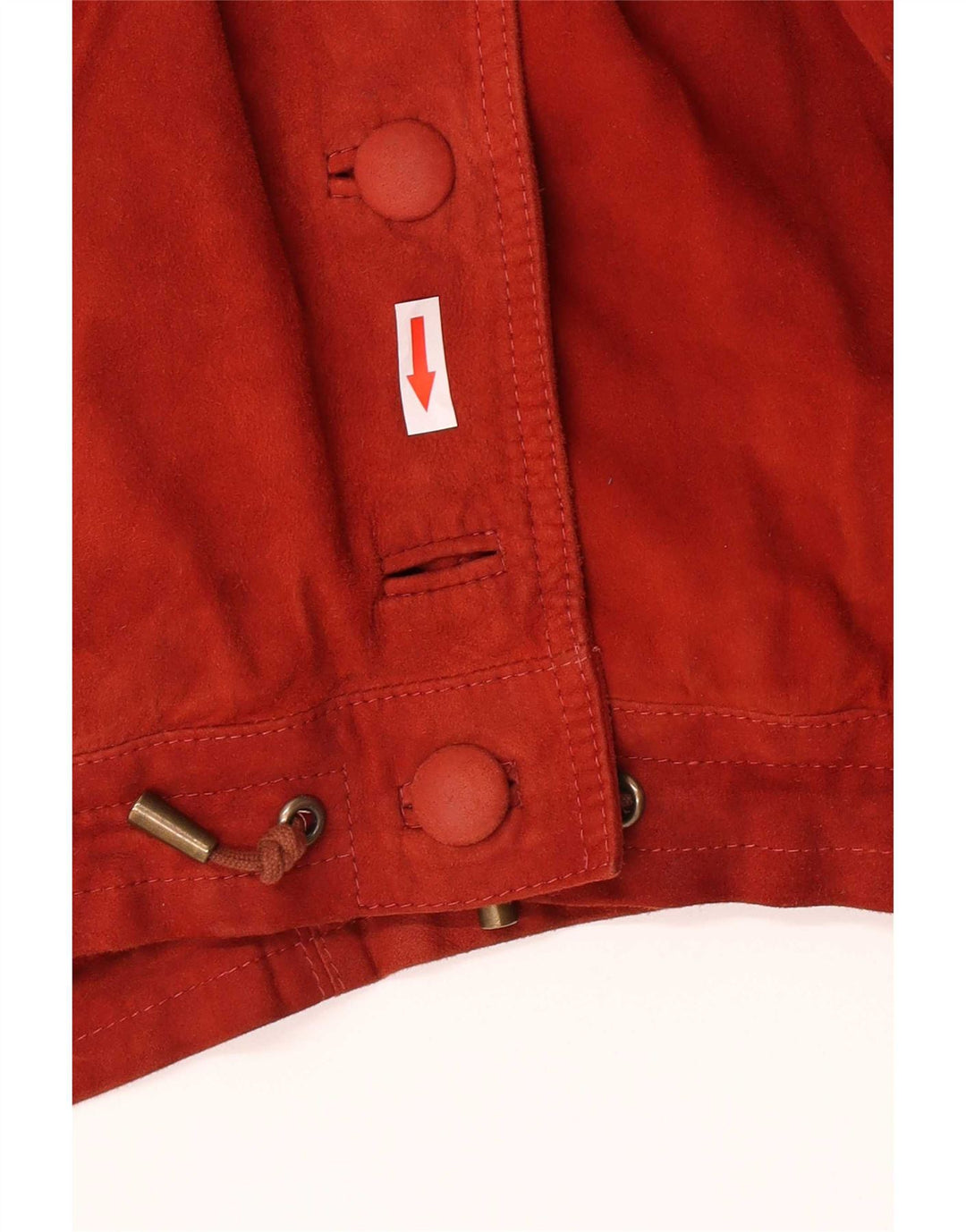 veste en daim surdimensionnée femme vintage IT 44 Cuir rouge moyen