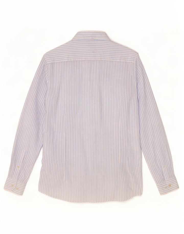 Massimo Dutti Chemise homme en lin à fines rayures bleues