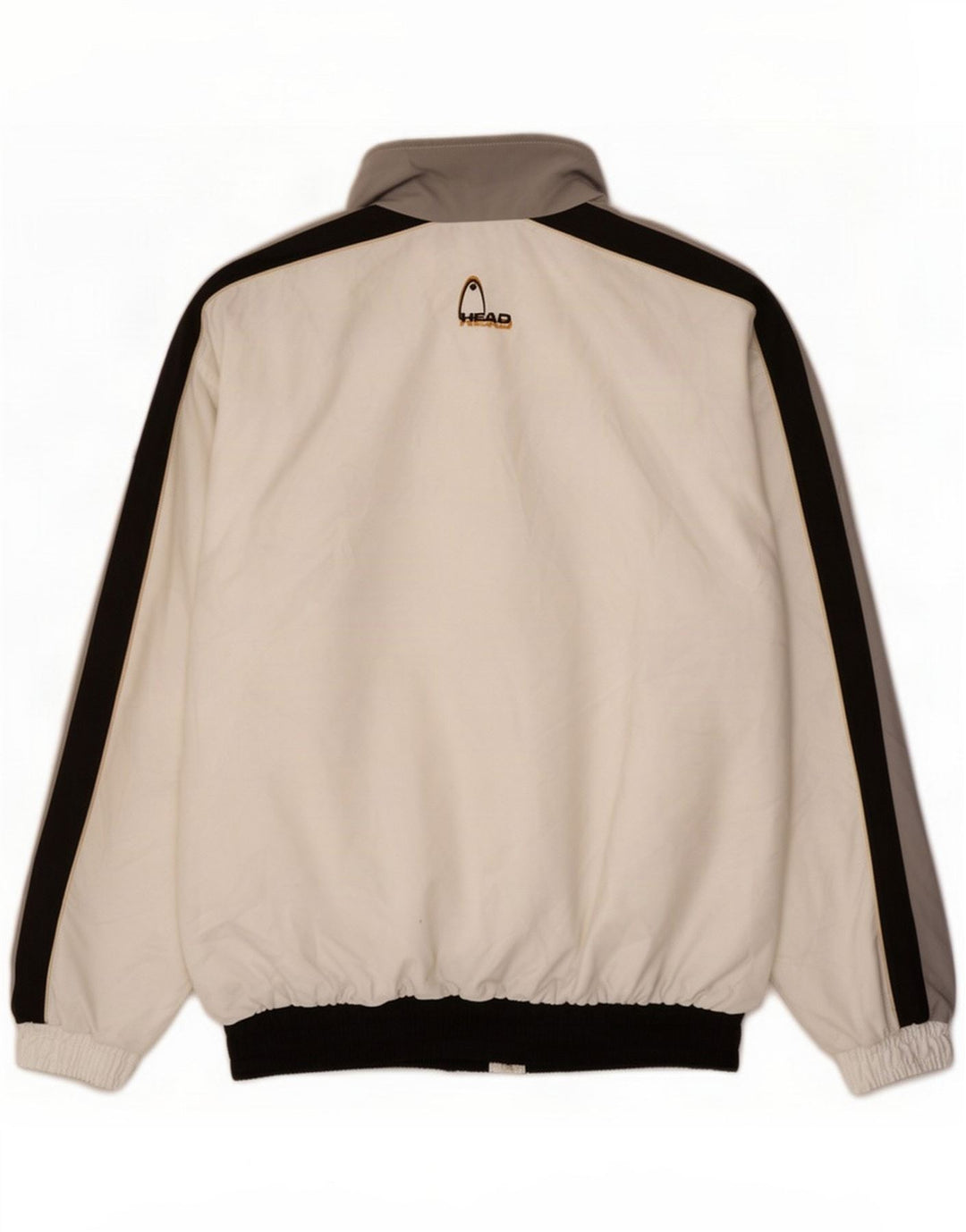 HEAD Veste de survêtement graphique pour hommes, grande taille, polyester color block blanc