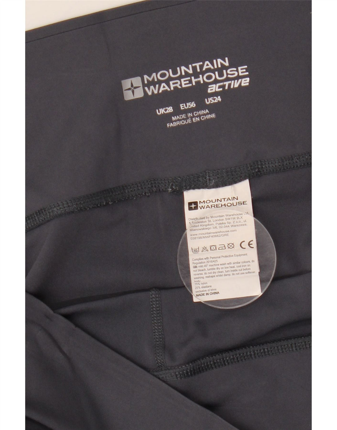 Mountain Warehouse Legging court pour femme US 24 4XL Gris Nylon