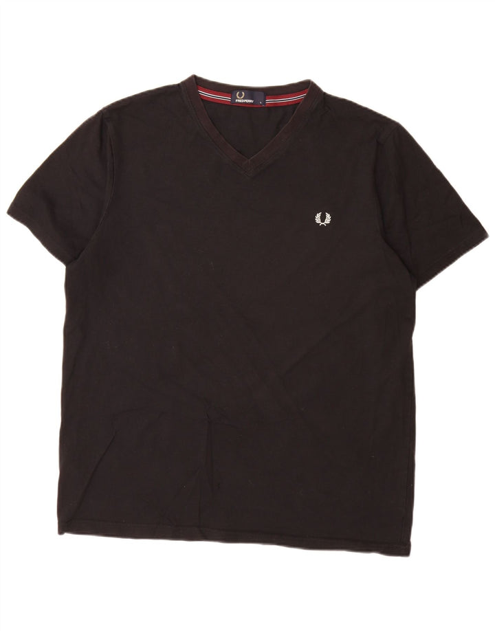 Fred Perry T-Shirt Homme Haut Large Noir Coton