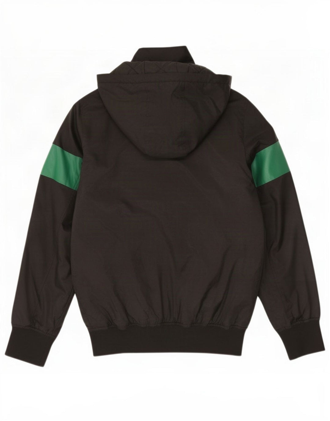 Errea Veste bomber graphique à capuche pour femme UK 10 Small Noir Polyester