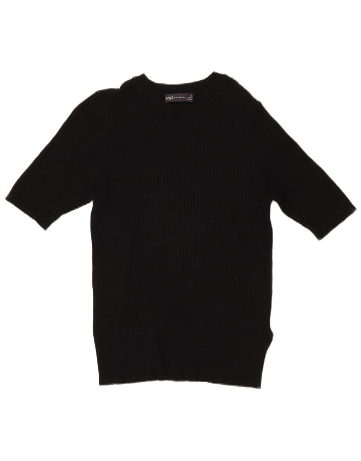 Marks & Spencer Pull col bateau pour femme UK 14 Medium Noir