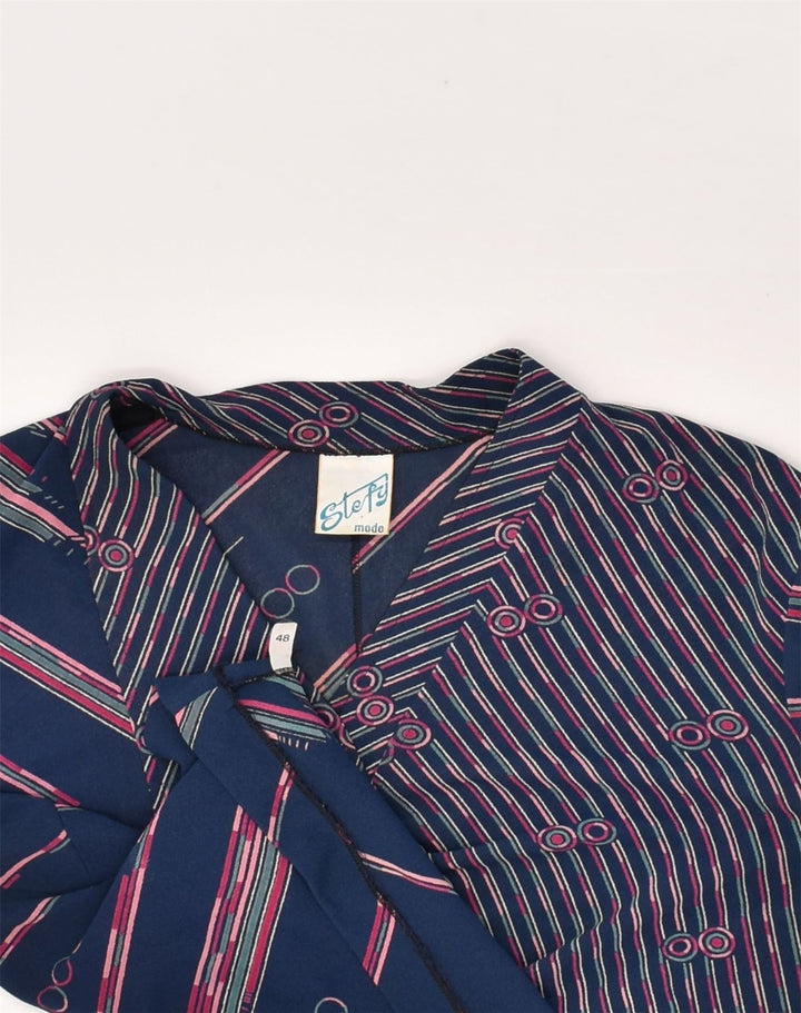 VINTAGE Womens Pullover Shirt IT 48 XL Navy Blue Striped | Vintage Vintage | Thrift | Second-Hand Vintage | Used Clothing | Messina Hembry 