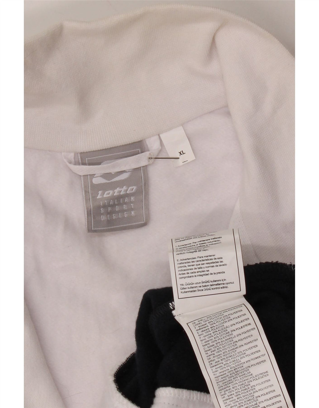 Lotto Veste de survêtement graphique pour homme XL Blanc Colorblock Polyester